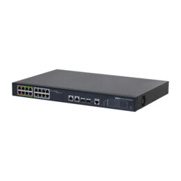 Dahua – Dh-lr2218-16et-240-v2 – Epoe Switch 16 Ports 10/100 8 Epoe/eoc + 8 Poe – + 2 Uplink Combo Gigabit/sfp 802.3at 240 W Mana