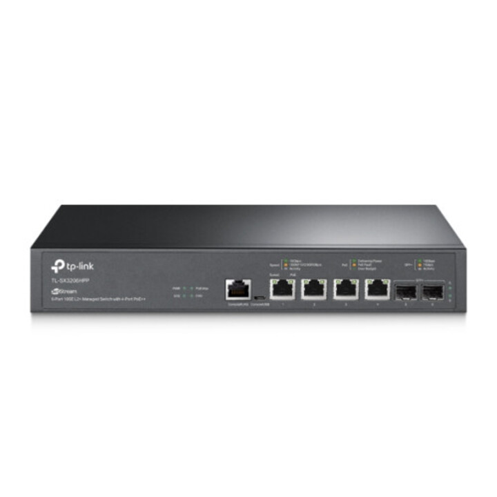 Commutateur géré Tp-link 4 ports 10gbase-t 2 ports 10ge Sfp+ L2+ Jetstream™ avec 4 ports Poe++