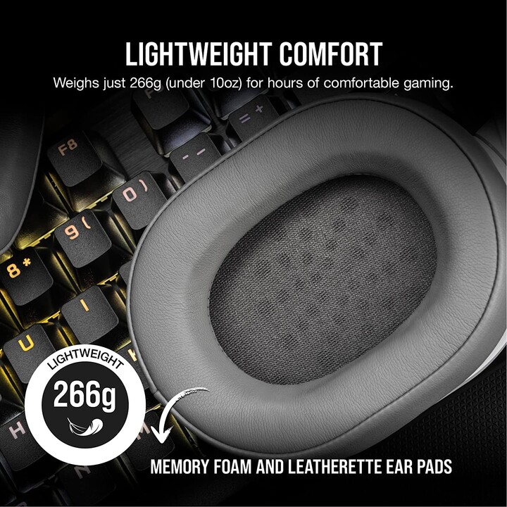 Fones de ouvido Corsair Hs55 sem fio branco Ca-9011281-eu