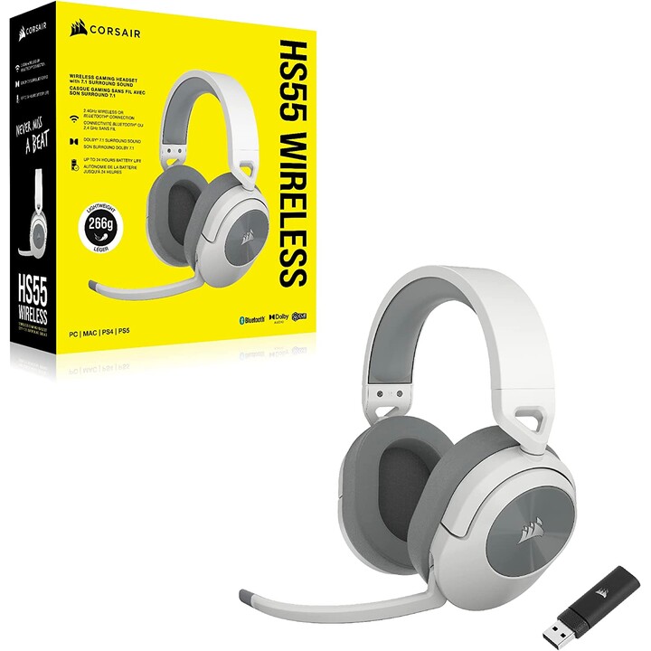Fones de ouvido Corsair Hs55 sem fio branco Ca-9011281-eu