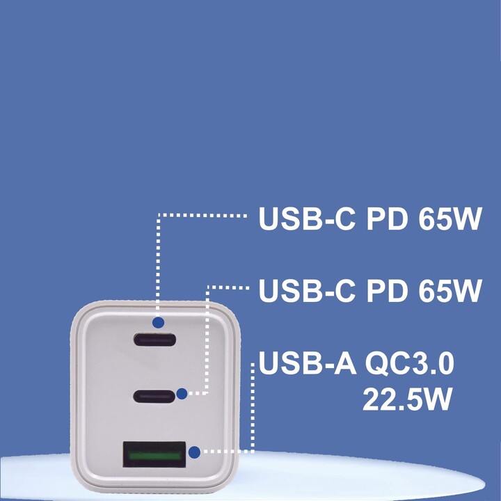 Carregador de dispositivo móvel Ewent Ew1323 branco interno