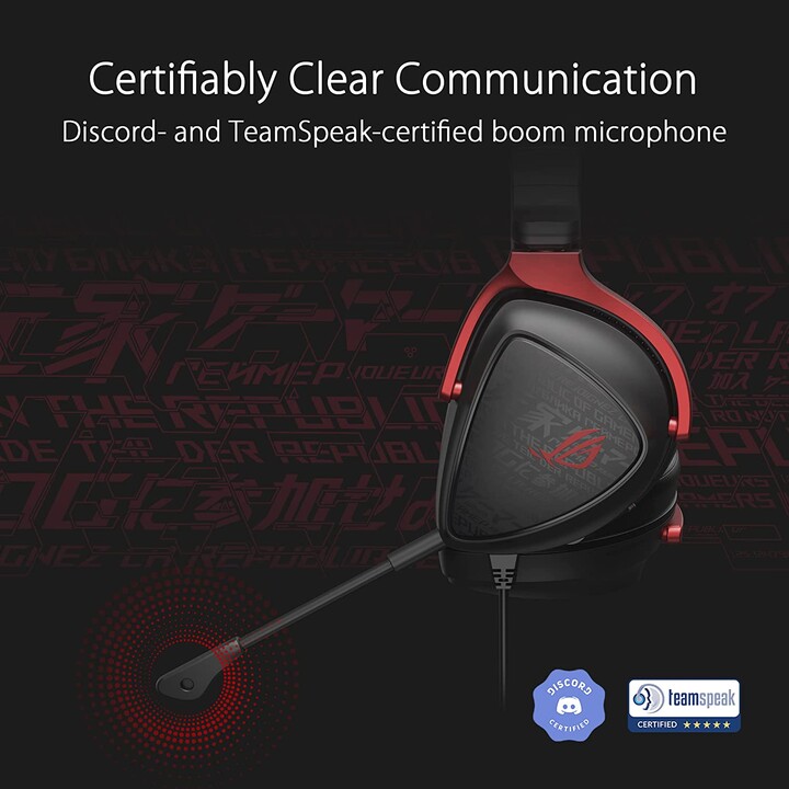 Fones de ouvido Asus Rog Delta S Core com fio para jogos preto