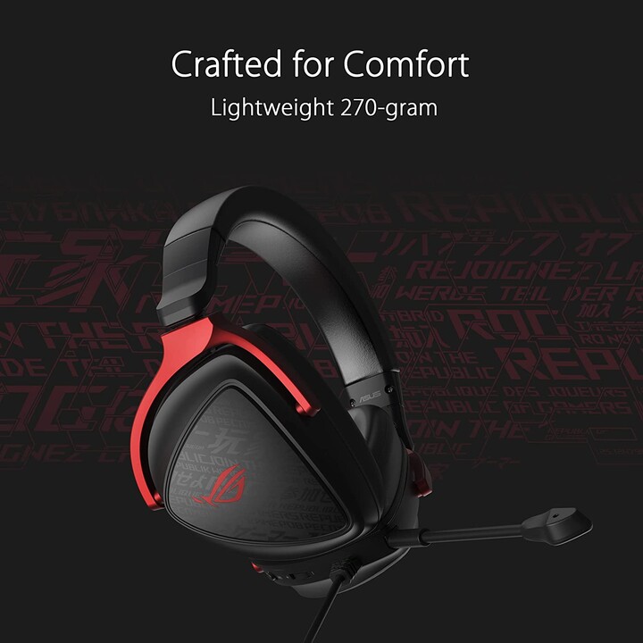 Fones de ouvido Asus Rog Delta S Core com fio para jogos preto