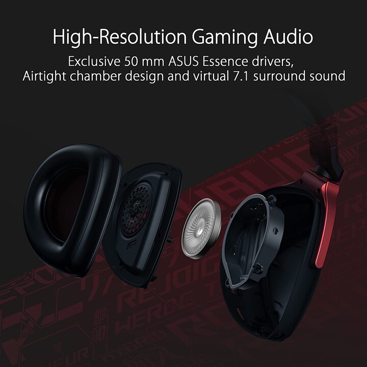 Fones de ouvido Asus Rog Delta S Core com fio para jogos preto