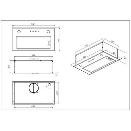 Okap AKPO WK-7 MICRA GLASS 60 CZARNY