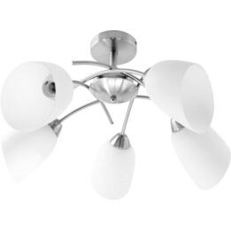 Activejet Classic hängende Deckenleuchte NIKITA Nickel 5xE27fürWohnzimmer