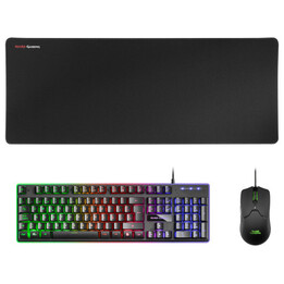 Mars Gaming Mcpxbes Combo Clavier+souris+tapis Noir Fr