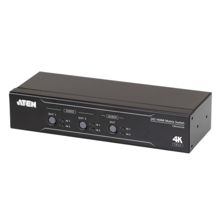 Aten 2 x 2 Real 4K HDMI Matrix Switch with Audio De-Embedder
