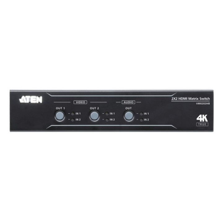 Aten 2 x 2 Real 4K HDMI Matrix Switch with Audio De-Embedder