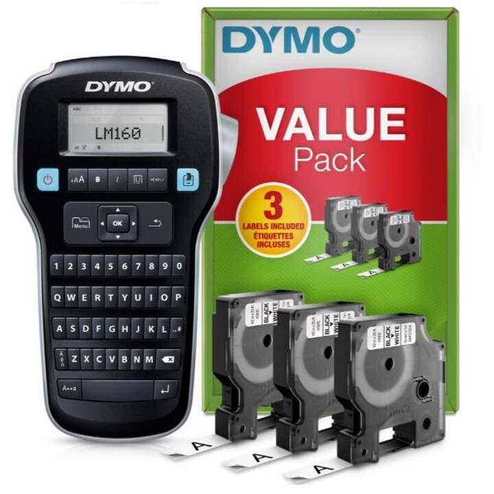 DYMO LabelManager 160 QWERTY kit de etiquetadora, preto