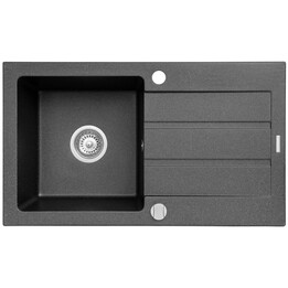 Pyramis MAIDSINKS Promo 76x44 1B 1D Spülbecken mit Abtropffläche schwarz