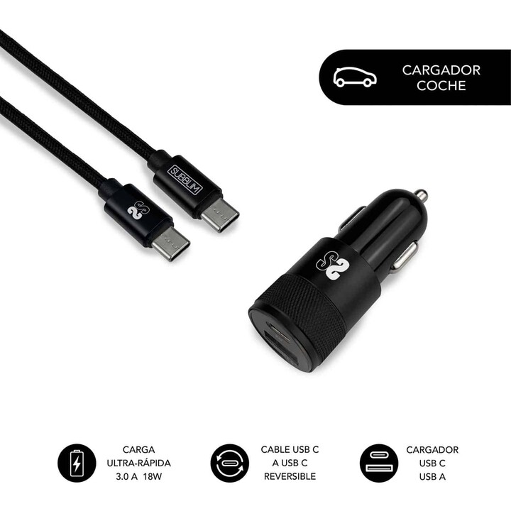 Subblim Ultra Fast Wall Charger 2xusb Pd25w+qc3.0+cable C To CY Lightning White