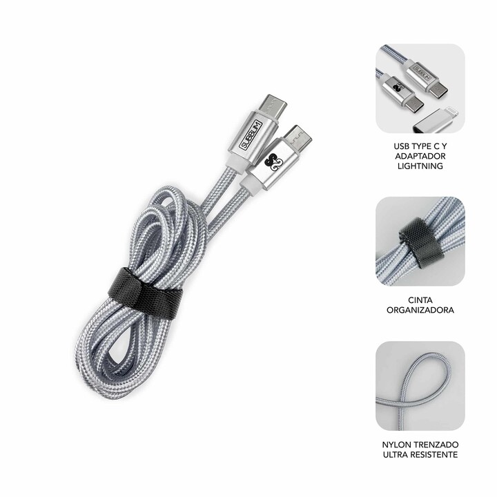 Subblim Ultra Fast Wall Charger 2xusb Pd25w+qc3.0+cable C To CY Lightning White