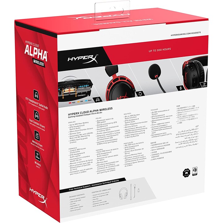 Hp Hyperx Cloud Alpha Casque de jeu sans fil pour PC 4p5d4aa