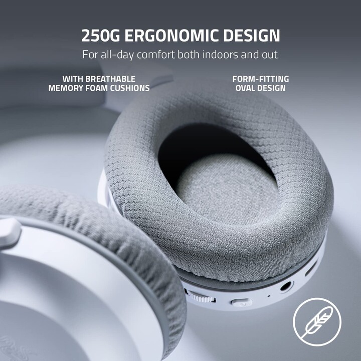 Razer Barracuda X Fones de ouvido sem fio e com fio Bandana para jogo USB Tipo C Bluetooth Branco