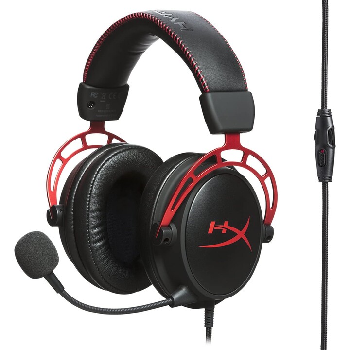 Cuffie Hp Hyperx Cloud Alpha con archetto cablato Gaming Nero, Rosso