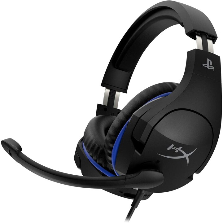 Hp Cloud Stinger - Fone de ouvido para jogos - Ps5-ps4 (preto-azul) Fones de ouvido com fio Faixa para jogo preto, azul