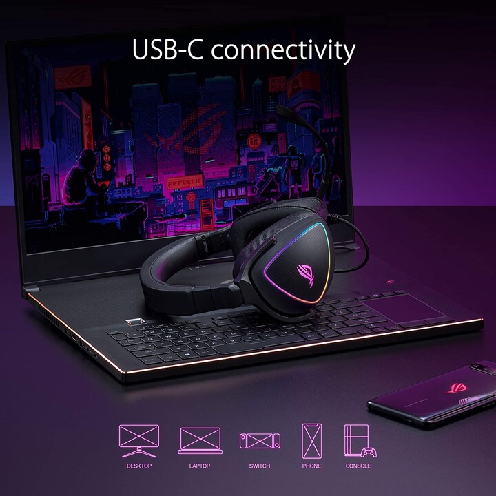 Asus Rog Delta S Headphones Headband Black