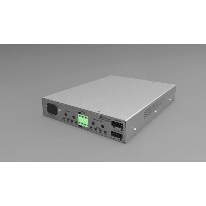 Clearone - Pro 4 Ch X 60 Watts Amplificador de potência de áudio classe d, com modo 4 Ohm/8 Ohm ou modos 70v/100v. Bridged I/o s