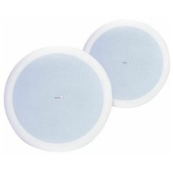 Haut-parleurs Clearone Ls6ct, comprend deux 6 haut-parleurs de plafond avec robinets 8 Ohm ou 70/100 V et pont de tuile (910-151