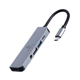 Gembird A-CM-COMBO5-02 USB Type-C 5-in-1 Multiport-Adapter (Hub + HDMI + PD + Stereo-Audio)