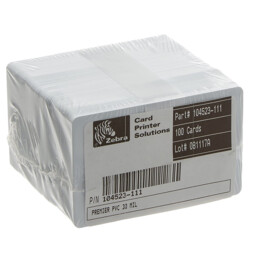 Carte D'Identification Pvc Zebra 53.85X85.85Mm Blanc