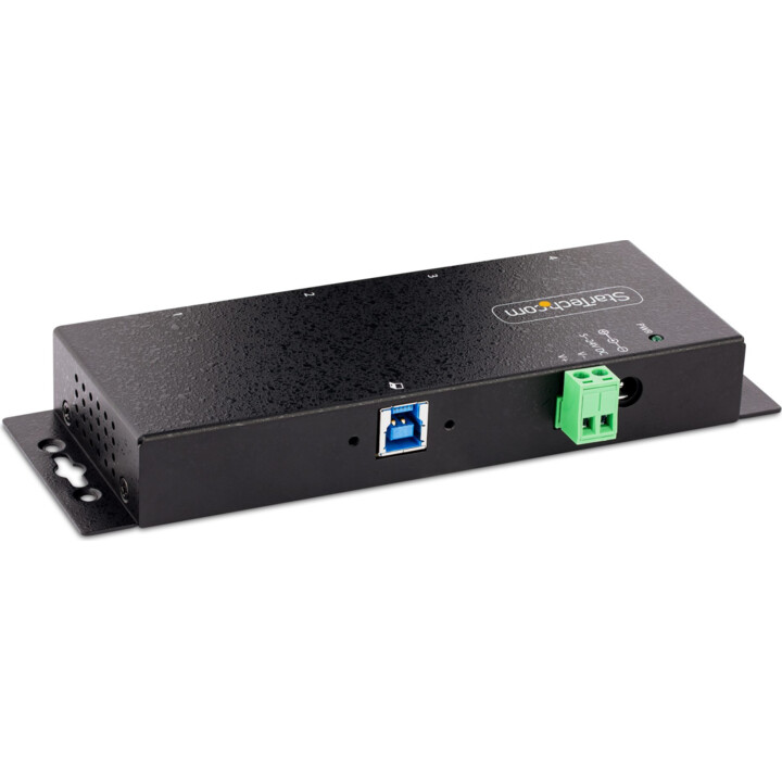 StarTech.com 4-Port Industrial USB 3.0 5Gbps Hub, Rugged USB Hub with ESD Protection, DIN/Wall/Desk Mountable USB-A Hub, USB Exp
