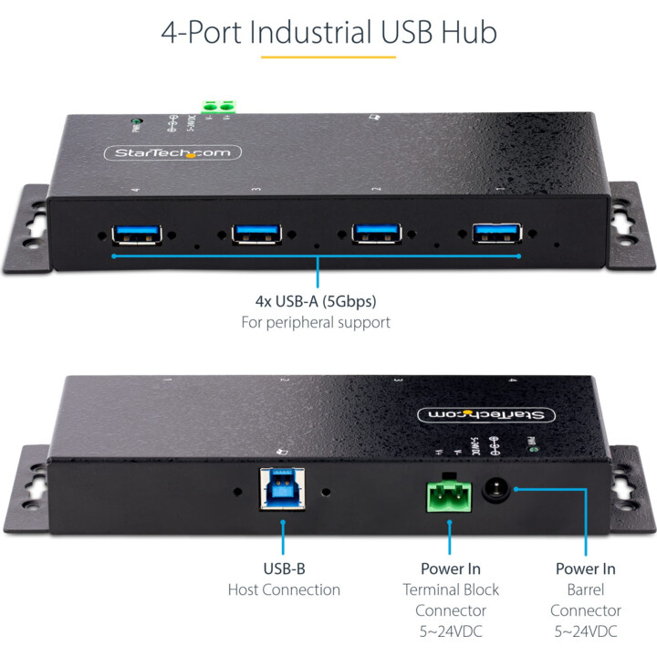 Hub industrial usb 3.0 5gbps
