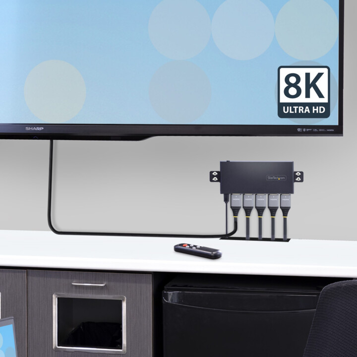 StarTech.com Switch Conmutador HDMI de 4 Puertos de 8K a 60Hz - Switch Selector HDMI 2.1 de 4K a 120Hz HDR10+ UHD - 4 Puertos de