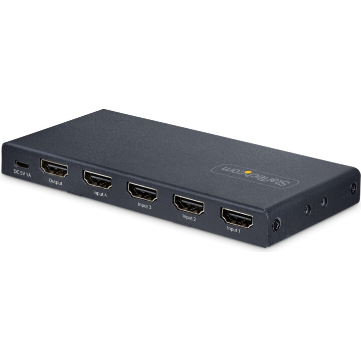 StarTech.com Switch Conmutador HDMI de 4 Puertos de 8K a 60Hz - Switch Selector HDMI 2.1 de 4K a 120Hz HDR10+ UHD - 4 Puertos de