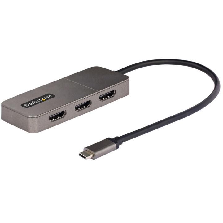 StarTech.com MST14CD123HD USB-C-auf-3x-HDMI-MST-Hub 4K 60 Hz Space Grau