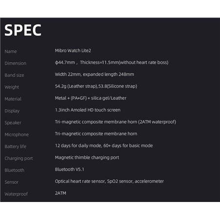 Mibro Watch Lite2 - Smartwatch