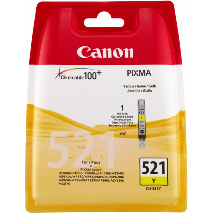 Cartucho de Tinta Canon Cli-521 Y 1 Peça(s) Original Amarelo