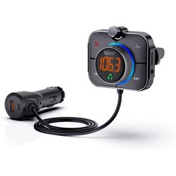 Trasmettitore FM SAVIO, Bluetooth 5.0, caricabatterie QC/PD 3.0, ENC, AUX OUT, Micro SD, TR-14, nero
