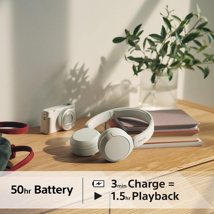 Cuffie wireless Sony WH-CH520/ con microfono/ Bluetooth/ bianche