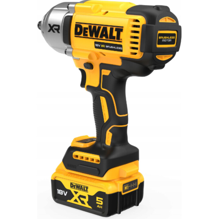 DeWALT DCF900P2T-QW, 1/2" 18V Impact Wrench 2x5.0Ah, High Torque Performance, Yellow/Black