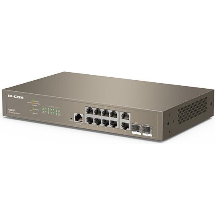 IP-COM Networks G5312F switch Gestionado L3 Gigabit Ethernet (10/100/1000) 1U Marrón