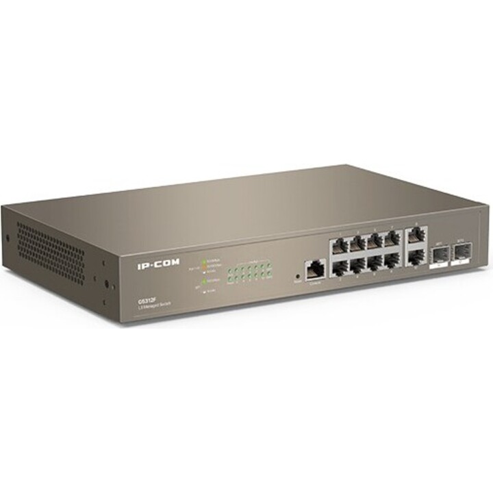 IP-COM Networks G5312F switch Gestionado L3 Gigabit Ethernet (10/100/1000) 1U Marrón