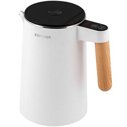 Hervidor de acero inoxidable blanco 1,5 l Sal y pimienta Concepto RK3300