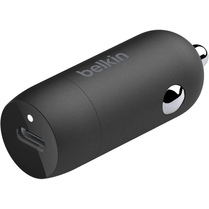 Belkin BOOST CHARGE 30W Caricabatteria da auto veloce, Design compatto con porta di alimentazione USB-C, Universal Compatibility