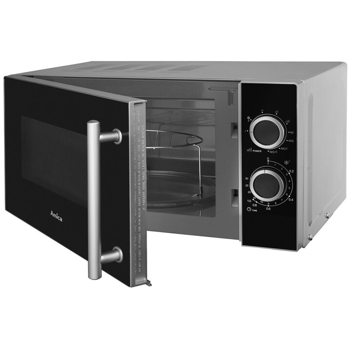 Amica AMGF20M1GS Mikrowelle Arbeitsplatte Grill-Mikrowelle 20 l 700 W Schwarz , Silber
