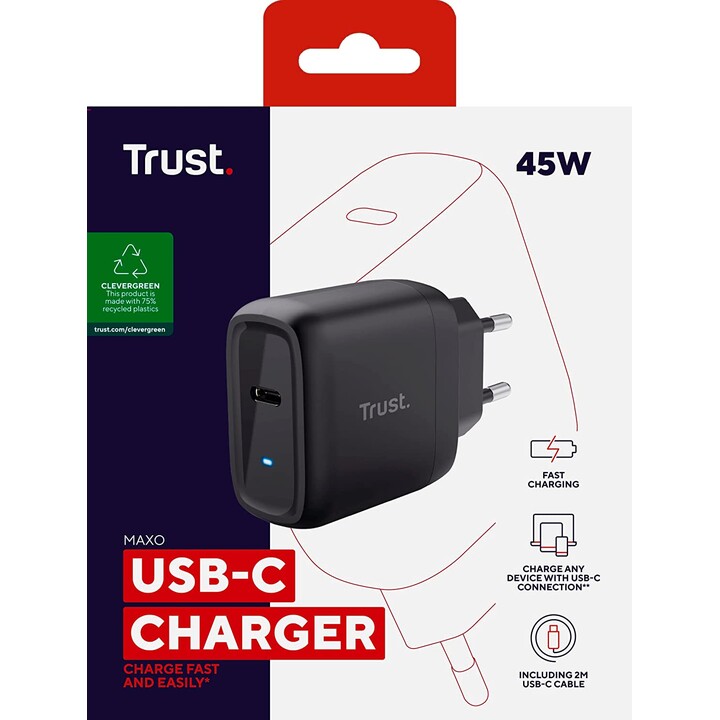 Trust Wandladegerät / 1xUSB Type-C / 45W
