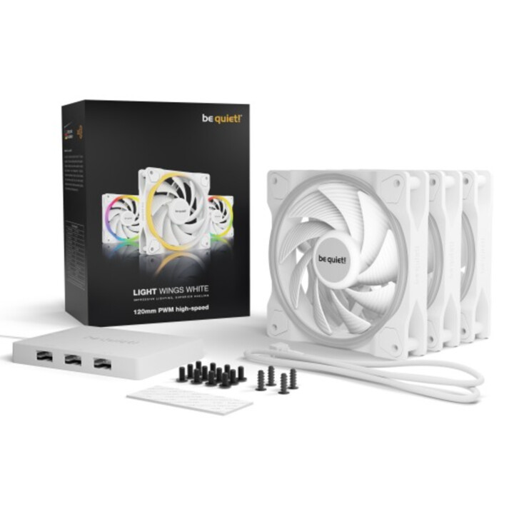 lüfter Be Quiet Light Wings 120mm PWM White Triple Pack (BL100)