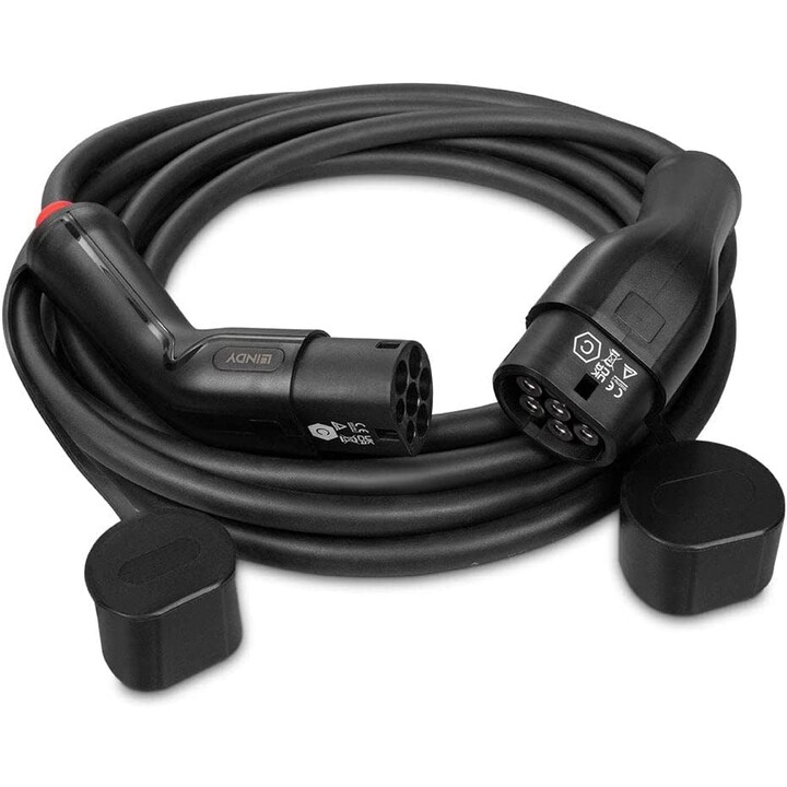 Lindy 30110 5m Type 2 EV Charging Cable, Lindy 30110 5m Type 2 EV Charging Cable, 11kW