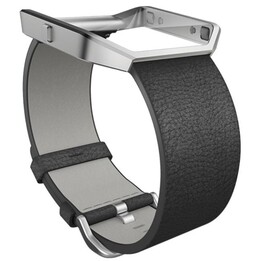 Blaze Uhrenarmband Leder Luxe Schwarz Large