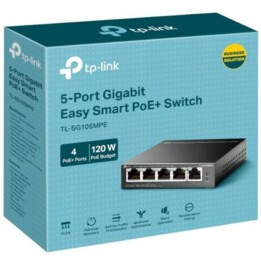 TP-Link TL-SG105MPE Netzwerk-Switch L2 Gigabit Ethernet (10/100/1000) Power over Ethernet (PoE) Schwarz