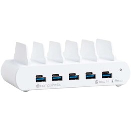 Estación de carga USB GaN de 5 puertos 150W - Blanco