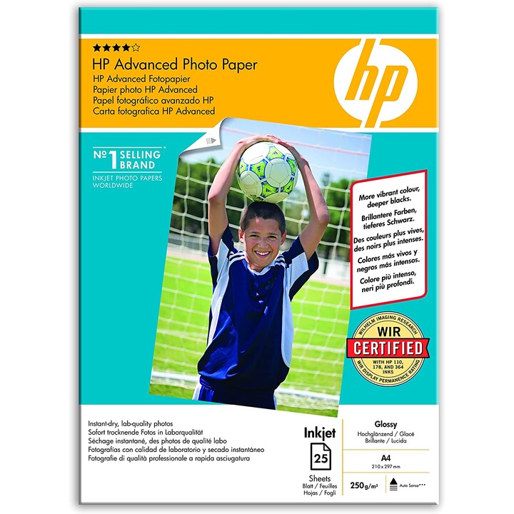 HP ADVANCED GLOSSY PHOTO PAPER A4 20H INKJET PAPER