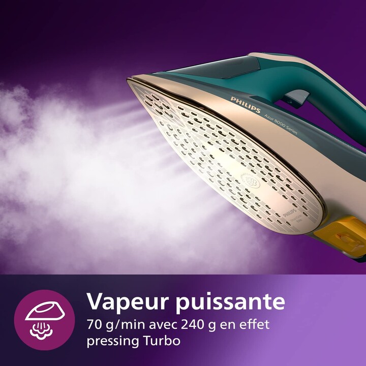 Philips 1000 series DST8030/70 ferro da stiro Ferro da stiro a vapore Piastra SteamGlide Elite 3000 W Verde