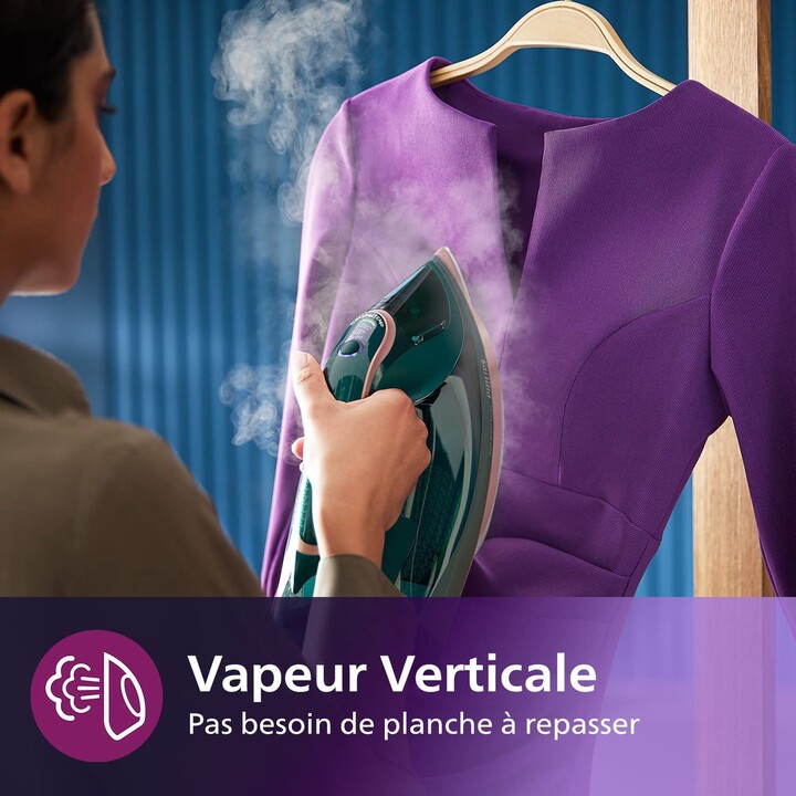 Philips 1000 series DST8030/70 ferro da stiro Ferro da stiro a vapore Piastra SteamGlide Elite 3000 W Verde